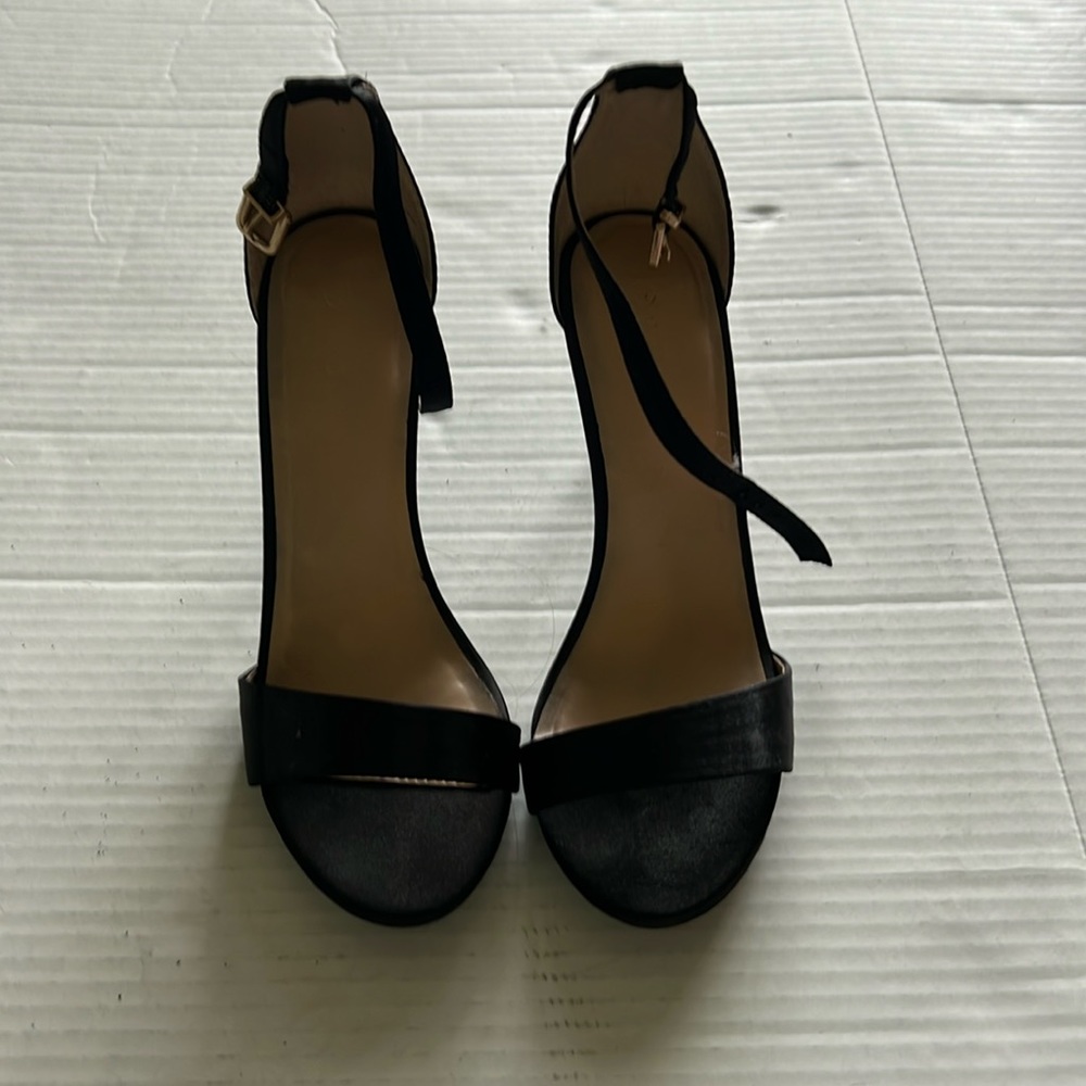 Sleek black dress shoes